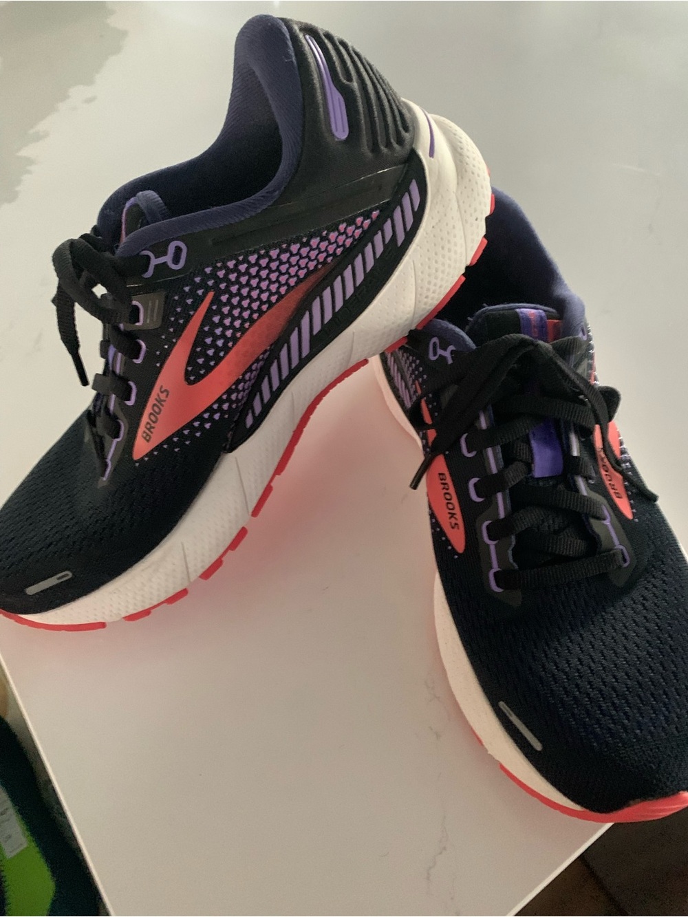 Brooks Women's Running Sneakers - Navy with Pink & Purple Highlights